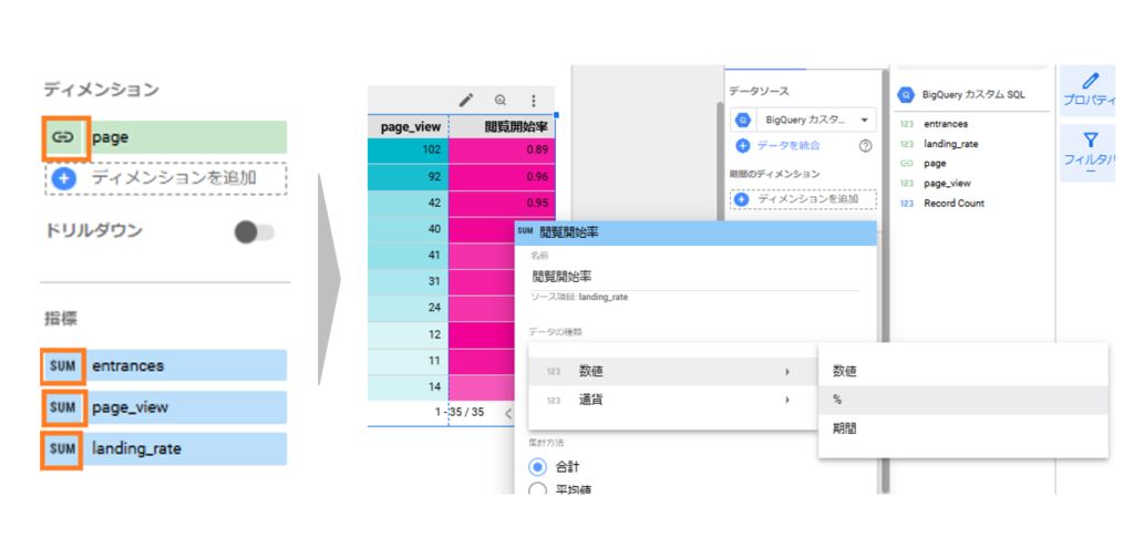 フィールド情報の変更